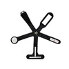 Black cat eye nail magnet wand set with a handle and three magnetic tips for 3D nail art