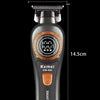 A black cordless electric hair clipper with a 4cm product size and a 14.5cm length.