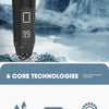 Cortador de barba eléctrico negro con pantalla LCD, potente y 10 ajustes ajustables.