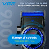 Blue ceramic moving blade for a VGR DLC coating fix blade rotary hair trimmer with a range of speeds 7000-9000 RPM per minute
