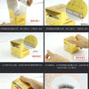 Demonstration of how to use professional clear protective film for lash and brow artistry.