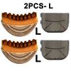 Deux jeux de pinceaux de contourage lymphatique de taille L avec bols en bois et attaches en silicone gris.