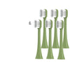Eight replacement silicone toothbrush heads in a pack, shown vertically.