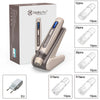 A box and various sizes of HydraPen EMS microneedling pens are shown, including 12, 24, 36, and Nano versions.