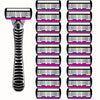 A set of six stainless steel safety razor blades in various lengths and configurations.