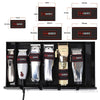 A set of five silicone anti-slip trimmer grips in various sizes and colors displayed in a black holder.