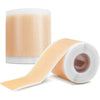 Roll of silicone self-adhesive scar covering patches in a beige color