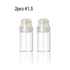 Two glass cartridges for a professional microneedling derma stamp device