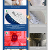 A facial mask device with various features including light therapy, battery, and adjustable straps.