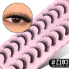 Close-up of pink faux mink eyelashes with a detailed view of the lash curl and length.