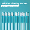 A set of clear adhesive cleaning ear bars for gentle ear wax removal.