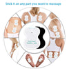 A set of gold hand healthy pads for massaging, shown on various body parts.