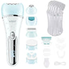 A collection of VGR multi-functional electric body and facial epilator tools including various attachments.
