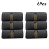 Six thickened microfiber cleaning towels in dark gray packaged for sale