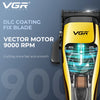 Yellow VGR Voyager professional rotary hair clipper with DLC coating fix blade and vector motor.