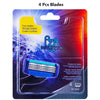 A package containing four precision razor blades for a shaver, labeled with the brand IGUETTA.