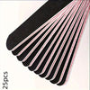 A set of 25 dual-grit nail files with black and pink stripes shown at an angle.