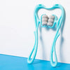 A light blue manual deep tissue neck and body massager tool with rounded massage balls.