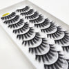 A display of natural 3D mink false eyelashes in various styles and lengths.