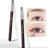 A set of black precision makeup brushes for eyes and brows, shown vertically against a white background.