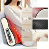 A deep tissue electric neck and body massager is shown being used on a person's shoulder and neck area.