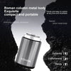 A silver Konka Roman pillar metal body electric shaver shown against a dark background.