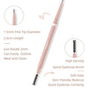 Un crayon à sourcils rose à double extrémité, pointe fine et poils en spirale pour coiffer proprement les sourcils.