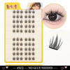A set of Dingsen Cluster Eyelash Extensions showing various lash styles and a close-up of individual lashes