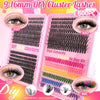 Paquete de 600 pestañas DIY en varios largos y colores para realzar la mirada.