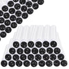Un set de brochas reutilizables para pestañas en blanco y negro, dispuestas en una cuadrícula.