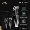 A JRL FF 2020C professional hair clipper shown with various components and a hanging ring.