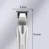 A silver professional rechargeable hair trimmer shown vertically with a measurement of 16.5cm.