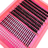 A pink box of Manga Lash Clusters with bottom and spikes for DIY eyelash extensions is shown.