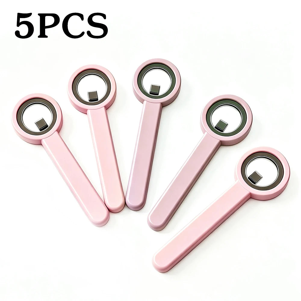 Five pink magnetic cat eye nail art sticks for halo effect manicures