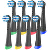 Un juego de cabezales de cepillo de reemplazo para Oral-B iO con varios colores, incluyendo azul, blanco y rosa.