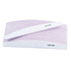 A stack of white grit nail files with purple stripes, labeled 100/180.