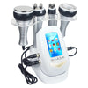 A white 4-in-1 body slimming massager with multiple attachments for skin tightening and face toning.