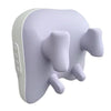 A white electric massage pillow designed for neck, shoulder, and leg relief.