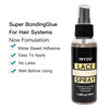 A bottle of INYOU Lace Melting Spray for hair systems with a black pump top.