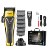 A VGR professional rotary hair clipper set including various guards and a charging kit.