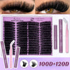 DIY-Kit für Wimpernverlängerungen mit Mascara, Kleber und Pinzette