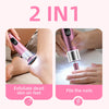 A pink electric device used to exfoliate dead skin on the feet and file the nails.