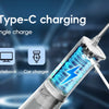 جهاز تنظيف الأسنان الكهربائي المحمول مع كابل شحن من نوع Type-C، يبرز ميزة الشحن المريح عبر Type-C