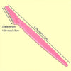 A pink multi-use stainless steel razor set showing the blade length and overall size.