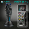 Máquina de cortar pelo profesional VGR V-887 recargable con múltiples accesorios y cable de carga