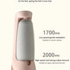 A pink automatic electric foot grinder with a silver head, showing two speed settings for callus removal.