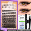 Goinneya lashes kit showing various lash styles and extension components for upper and bottom lashes
