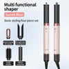A multi functional shaper set featuring a Sunset Rose color, including a straight hair mouthpiece and a fluffy nozzle.