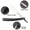 Afeitadora manual de acero inoxidable con mango suave, doble cabezal y componentes de cojinete flexibles.