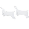 Clear plastic beard styling stencil comb for men with a curved handle